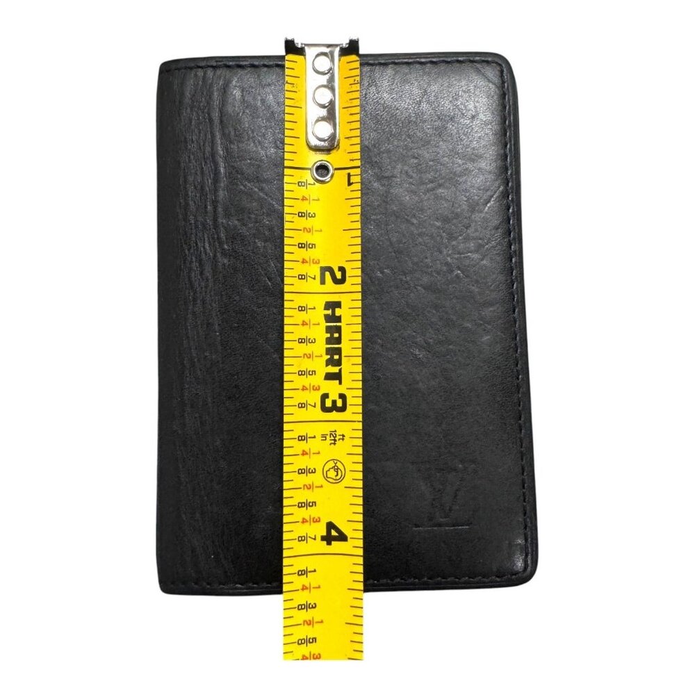 Louis Vuitton Black Leather Mini Passport Holder Pocket Organizer Authentic Box - Picture 6 of 9